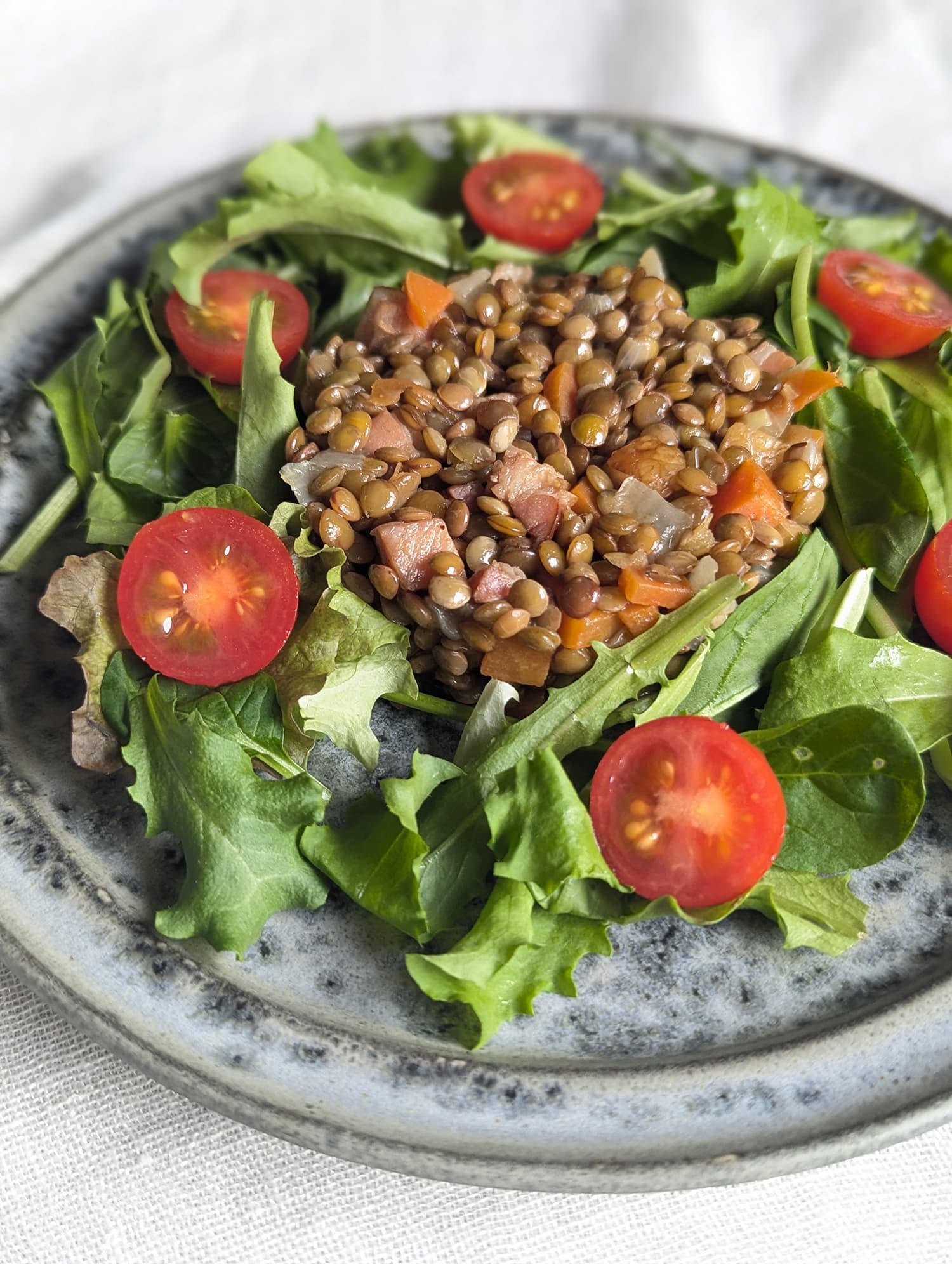 レンズ豆のリースサラダ