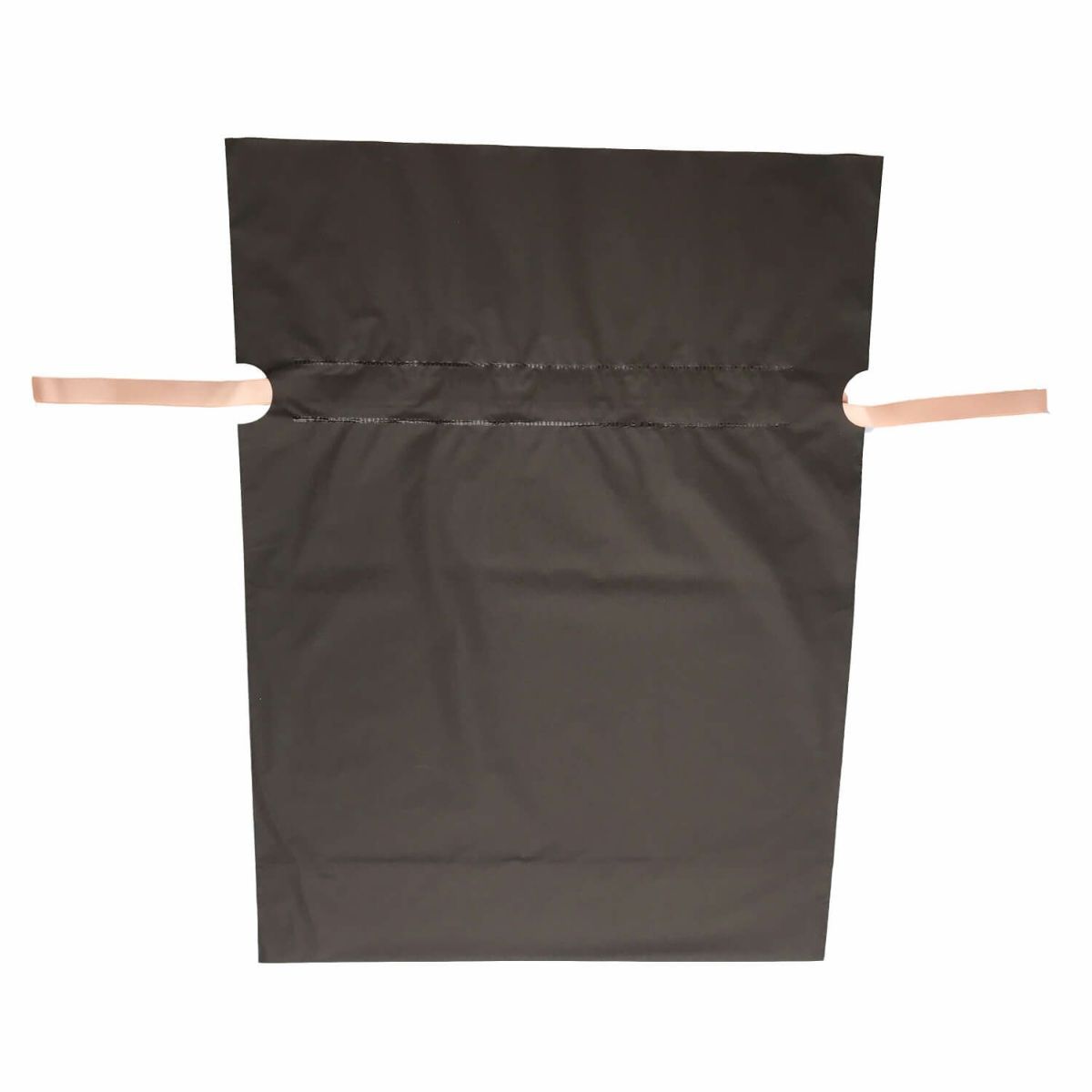 リボン付きギフトバッグ ブラウン L