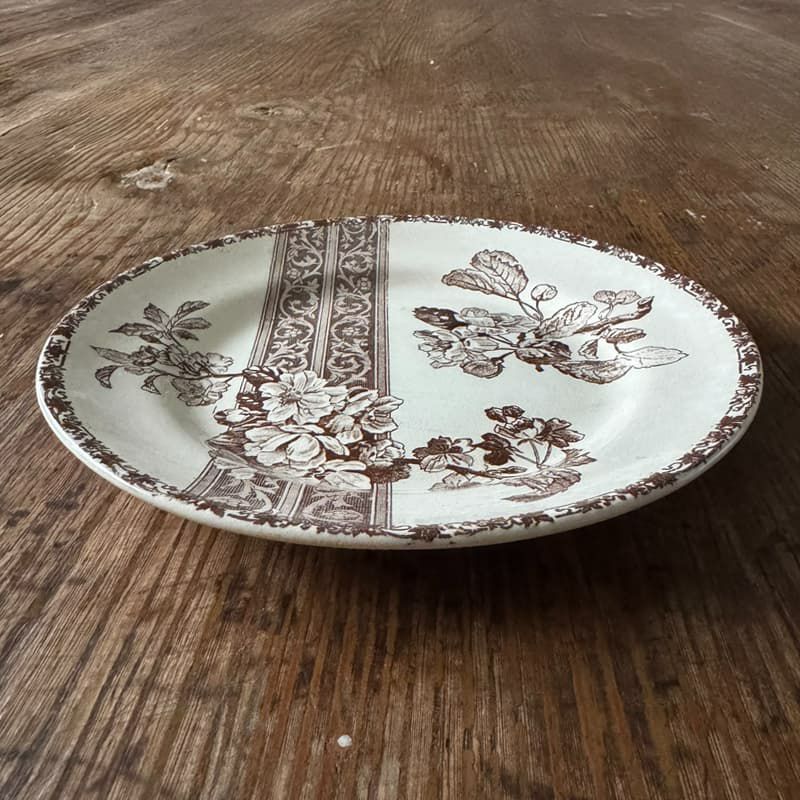 Emile bourgeois お花とレース 平皿 Φ23cm