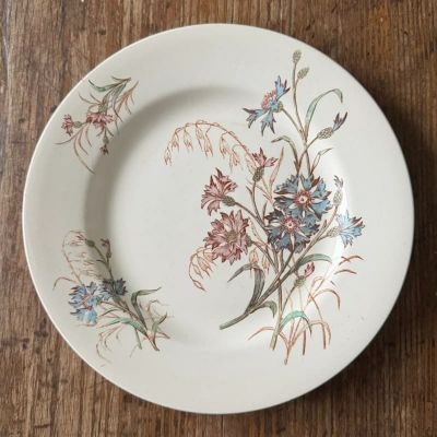 Luneville リュネヴィル BLEVET 矢車菊 平皿 Φ24cm | イタリア食材専門