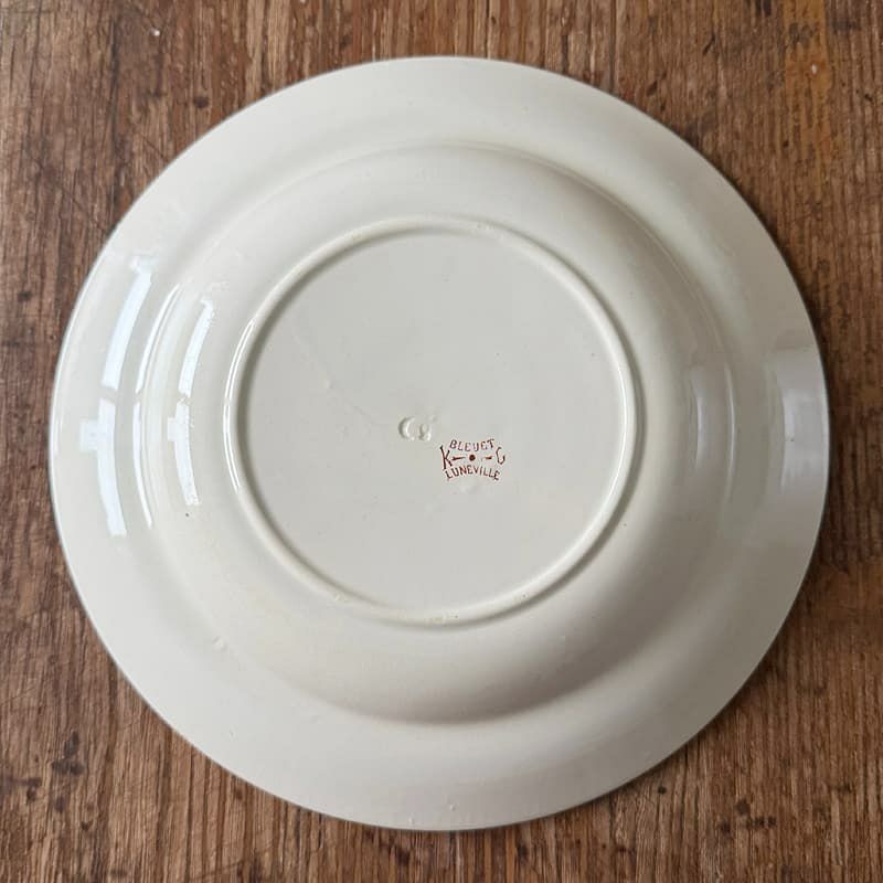  Luneville リュネヴィル BLEVET 矢車菊 深皿 Φ23cm