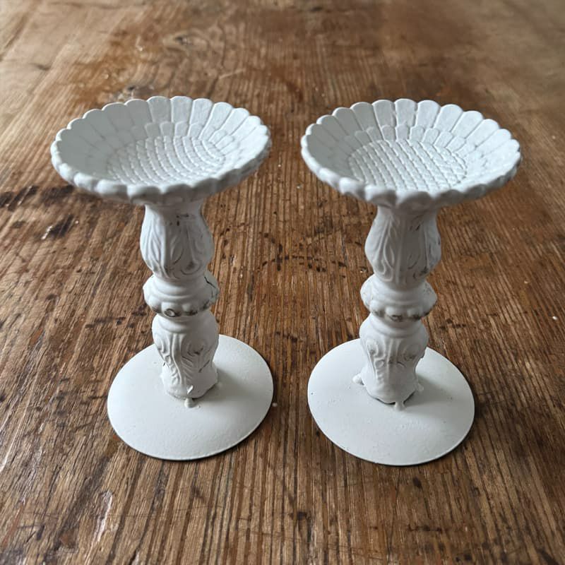 シャビーシック フラワーモチーフ スタンド（2点セット）